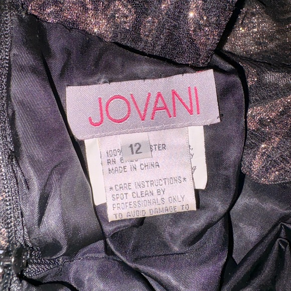 Jovani Elegant Black snd gold Strapless Gown size 12 - Picture 3 of 13